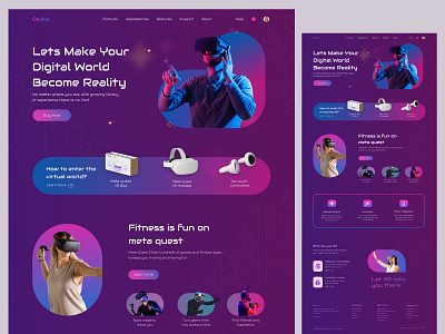 Virtual Reality Website 🛸 ecommerce experience game headset homepage landing page mockup oculus playstation product typography ui ux video virtual reality vr vr design web design website website design