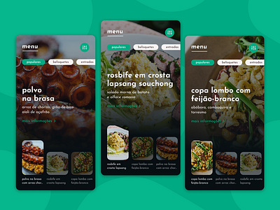 Restaurant Menu - Keyvisual Concept WIP 🥘 app categories clean concept design food health keyvisual menu restaurant simple ui vegan vegetarian