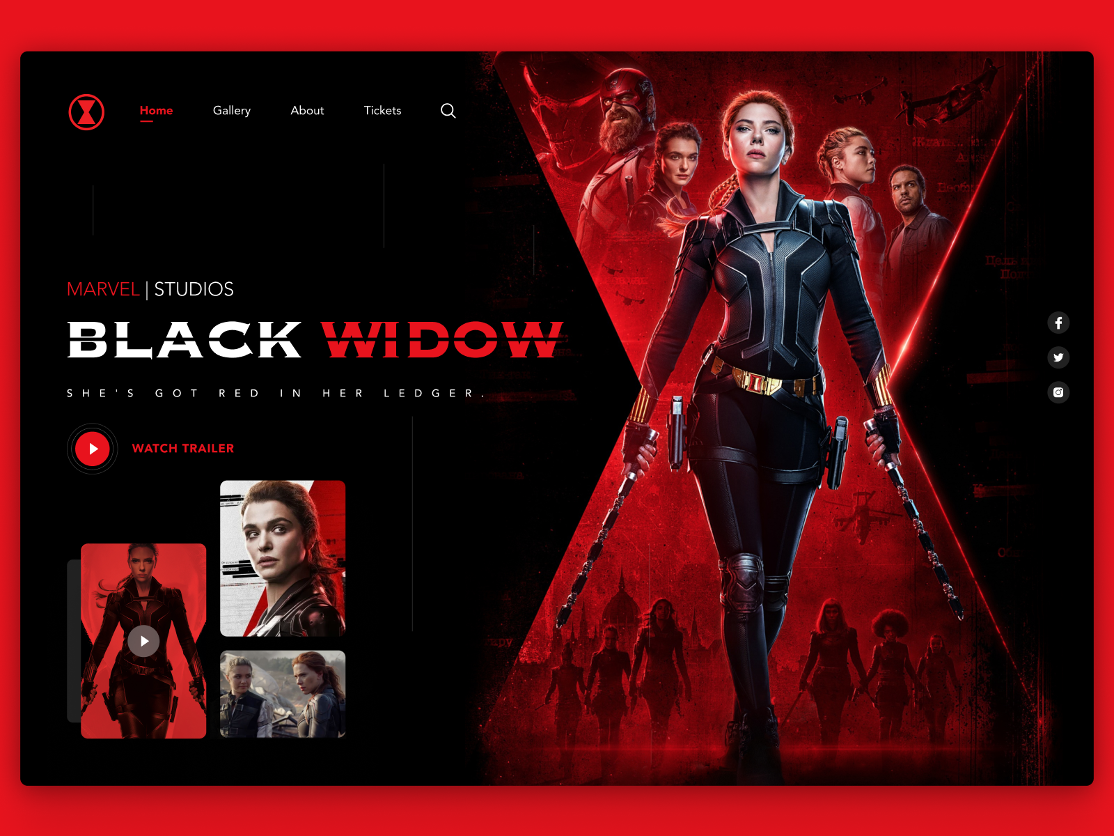 Black Widow Promo Site Concept 🕷 by Wagner Ramos 🇧🇷🇩🇪 on Dribbble