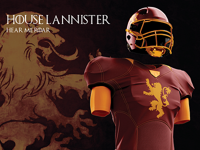 American Football - House Lannister american football concept art design game of thrones lannister