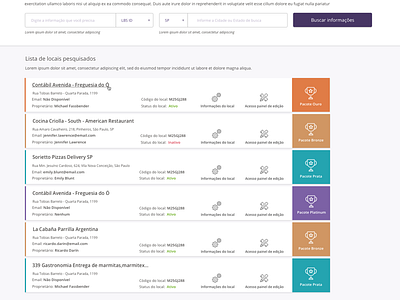 Administrative Dashboard of local business administrative cards clean dashboard icons material material design