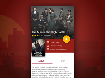 The Man in The High Castle App Series android app concept material noir red series tv