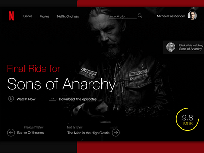 Netflix - Sons of Anarchy TV Show Section