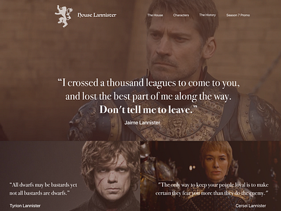 Lannister Page brown concept game of thrones hbo lannister quotes series tv web