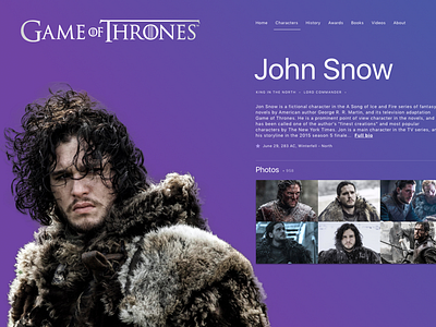 Game Of Thrones Card Concept - John Snow