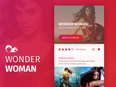 Wonder Woman UI Interface Inspiration