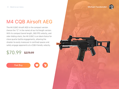 Airsoft Card Shop airsoft buy card concept flat gun price shop web white