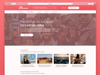 MSF Redesign Site ( WIP ) concept donation interface ong red redesign website