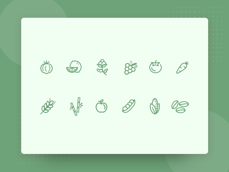🌿 Agriculture Icon Set 🌿 food icon agro white line icons iconography freebies free icons