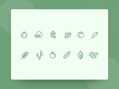 🌿 Agriculture Icon Set 🌿 agro food icon free freebies iconography icons line icons white