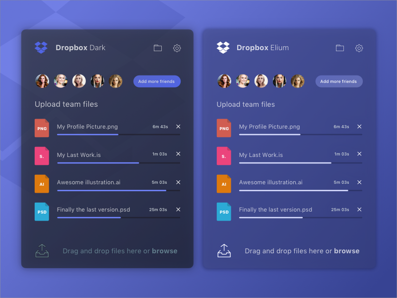 Dropbox Sync App Themes by Wagner Ramos 🇧🇷🇩🇪 on Dribbble