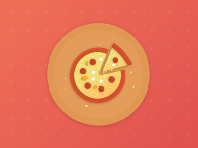 🍕 Pizza - conceptual illustration 🍕 clean concept design dinner flat design food icon icon artwork icons illustration logo pizza red simple slice ui vector