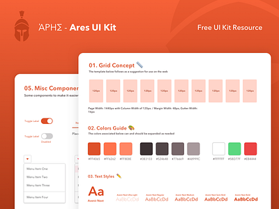 Ares Ui Kit 🇬🇷- Free Resource card clean concept design icon illustration material red simple typography ui ui kit ui kits ux vector web