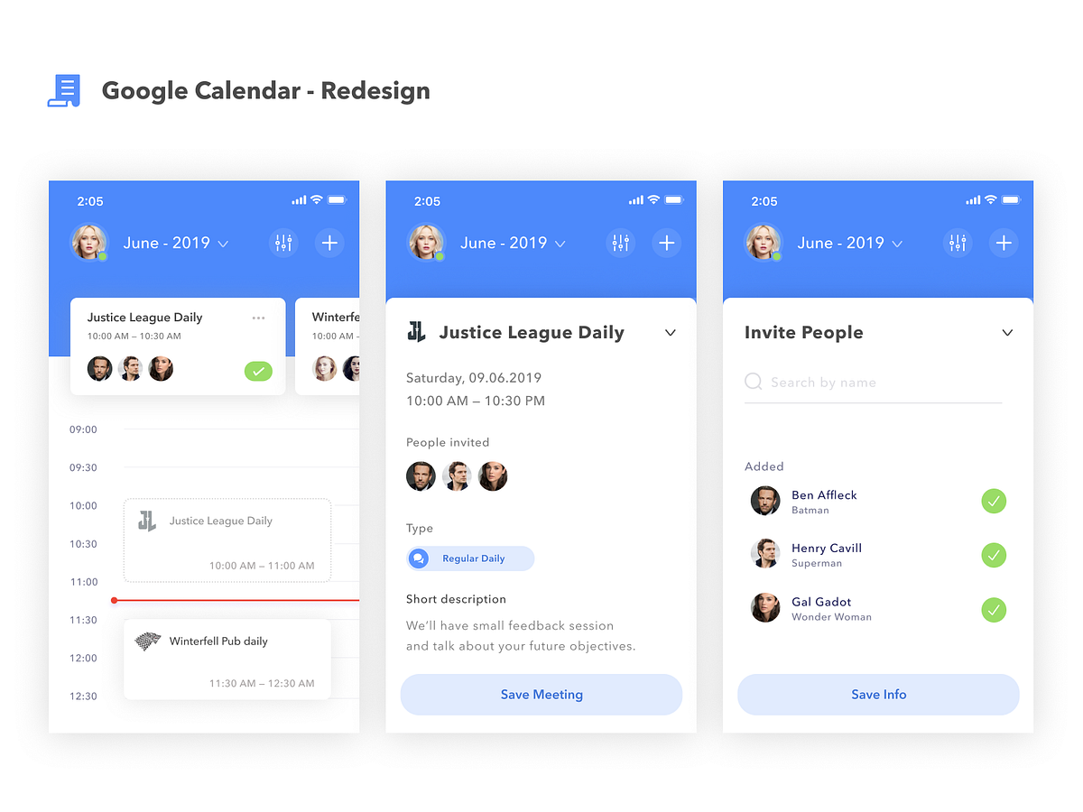 Google Calendar Redesign 🗓 by Wagner Ramos 🇧🇷🇩🇪 on Dribbble