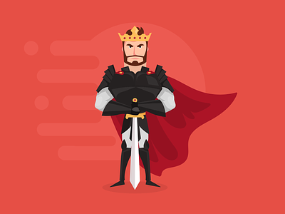Knight King - Illustration 🗡 clean concept dark knight design illustration illustration art king knight red ui vector