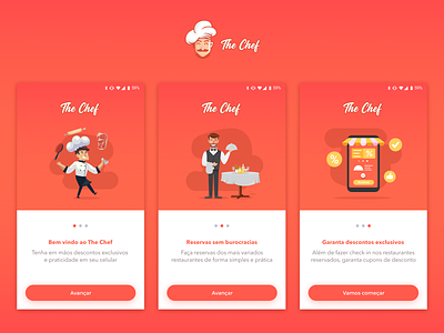 Restaurant App - Walkthrough 👨🏻‍🍳 app clean concept design food gradient illustration restaurant simple ui walkthrough