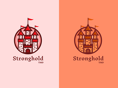 Stronghold TMD - Logo Concept 🏰 branding castle clean concept design illustration logo simple typography ui vector