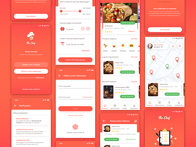Restaurant App - Final Shot 👨🏻‍🍳 android app app design card clean concept design gradient illustration ios live restaurant simple ui