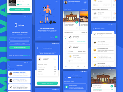 Motivapp App - Final Shot android android app design app card clean concept design home icon illustration image ios login notification project schedule simple training ui workout