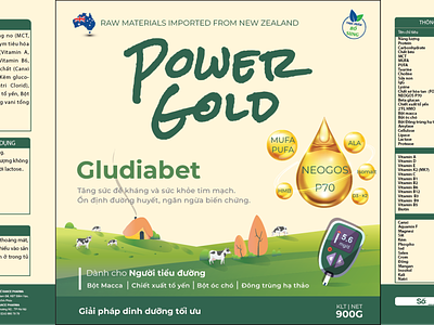 Power Gold Gludiabet design graphic design illustration vector