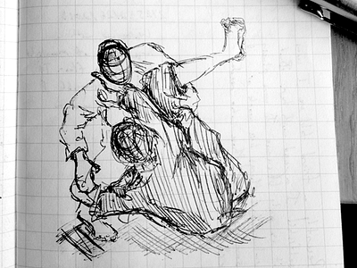 Jiujitsu doodle ink jiujitsu martial arts parker jotter sketch sketchbook