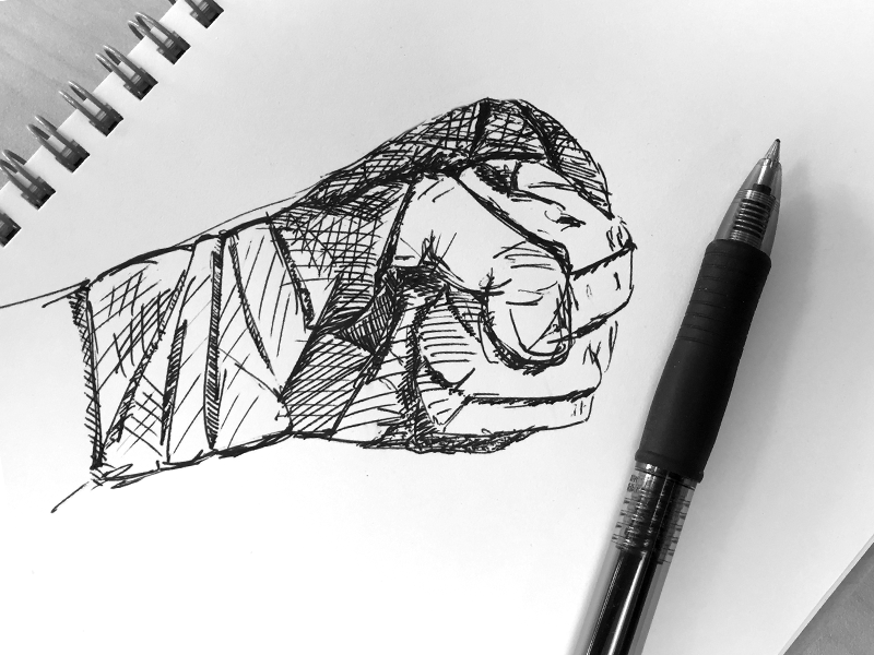Handwrapped—Sense8 netflix mma kung fu handwraps martial arts sense8 drawing pen ink doodle sketch