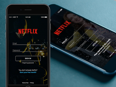 Daily UI 001: Netflix Sign Up app dailyui daredevil ios ix login mobile netflix redesign signup ui ux