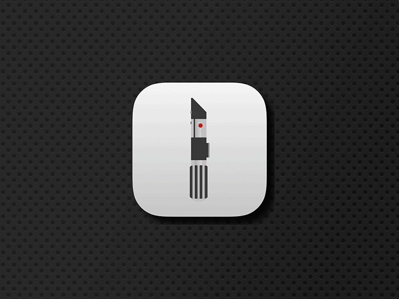 Daily UI 005: App Icon — Lightsaber 005 animation app dailyui icon ios lightsaber mobile principle sketch star wars weapon