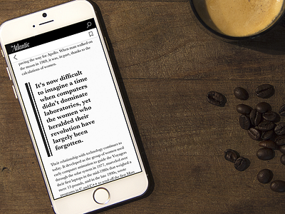 The Atlantic Article app article baskerville concept ios mobile publication redesign typography ui wip