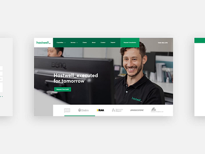 Hastwell IT 🤓 graphic design green ui ui design web design website