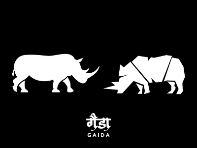 GAIDA, the rhino! design graphic design illustration logo vector