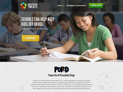 Drug Prevention Toolkits drug prevention education ui web design
