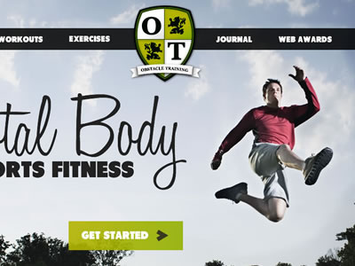 Obstacle Training Redesign black fitness green redesign web design workout