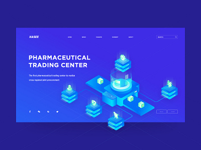 Banner design of the Pharmaceutical trading center