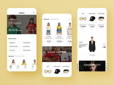 Mobile page design of Luxury E-commerce app icon，gui ui
