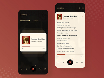 Stochastic Music Page Design app music ui ux