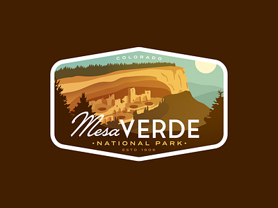 Mesa Verde Redux ancient badge city cliff colorado dwellings mesa verde outdoors ruins vector vintage