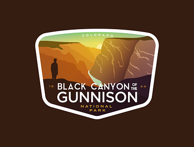 Black Canyon Redux adventure badge badge logo colorado outdoors river vintage