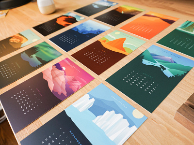 2021 National Park Desk Calendar by Alex Eiman on Dribbble