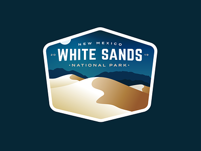 White Sands National Park Badge badge dunes moon national park nationalparks outdoors sand sand dunes white sands