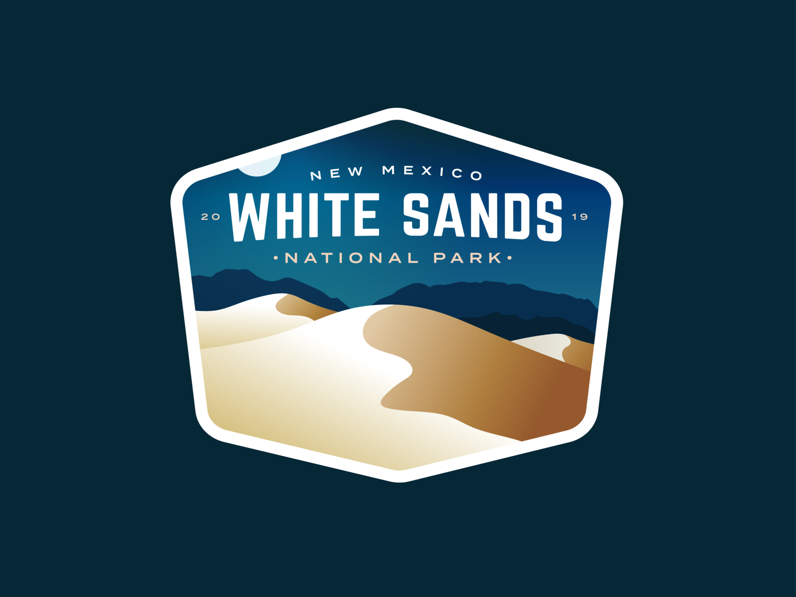 White Sands National Park Badge by Alex Eiman on Dribbble