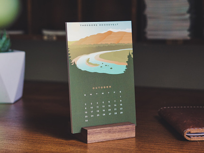 2022 National Park Desk Calendar - Dark Style