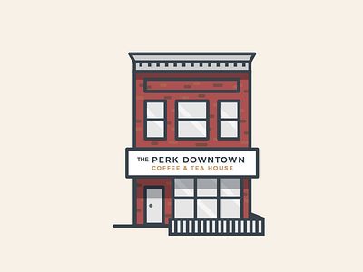 The Perk Downtown coffe coffee shop colorado springs icon line icon