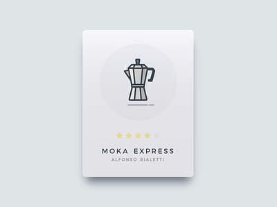 Coffee Makers app card coffee coffee makers coffee ratings shadow stars ui