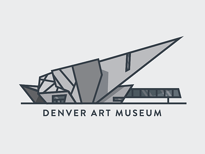 Denver Art Museum art museum dam denver denver art museum icon landmark line line icon