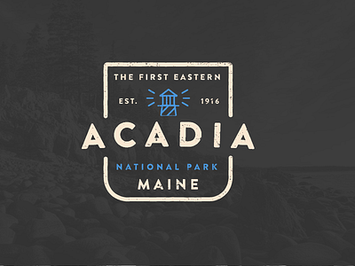 A is for Acadia acadia badge icon logo maine national park series the first eastern