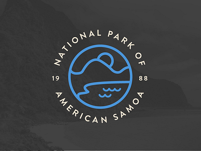 American Samoa american samoa badge circular island line logo national park ocean park samoa