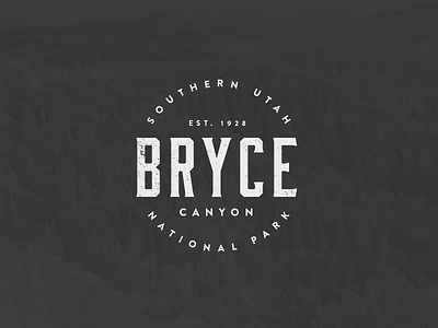 Bryce Canyon 1928 badge bryce canyon canyon logo national park pinnacles utah vintage