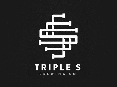 Triple S Brewing badge beer brewery brewing icon logo triple s word mark
