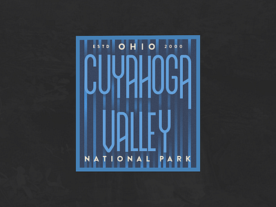 Cuyahoga Valley National Park badge cuyahoga valley gradient icon national park ohio waterfall
